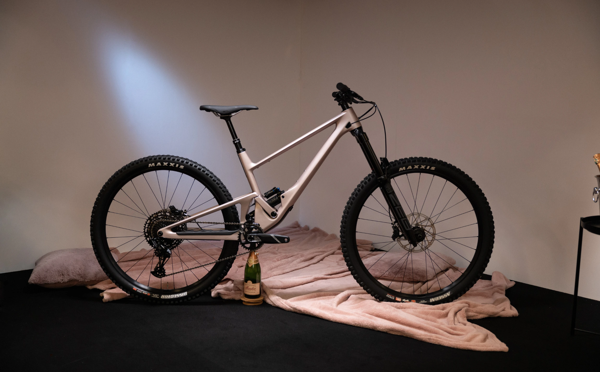 SCOR 4060 LT Carbon NX Frameset SCOR 4060 LT Powder Rose frameset Studio mit Champagner