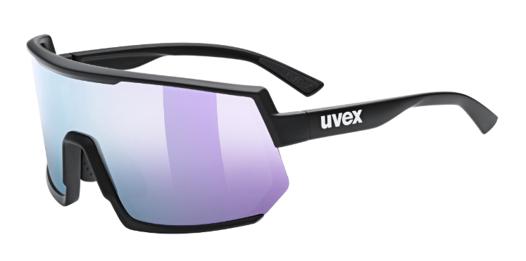 Uvex Sportstyle 235 MTB bril zwart mat/spiegel lavendel Uvex Sportstyle 235 MTB bril zwart mat/spiegel lavendel